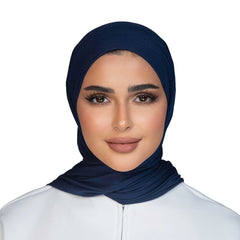 Navy Blue Cotton Scarf