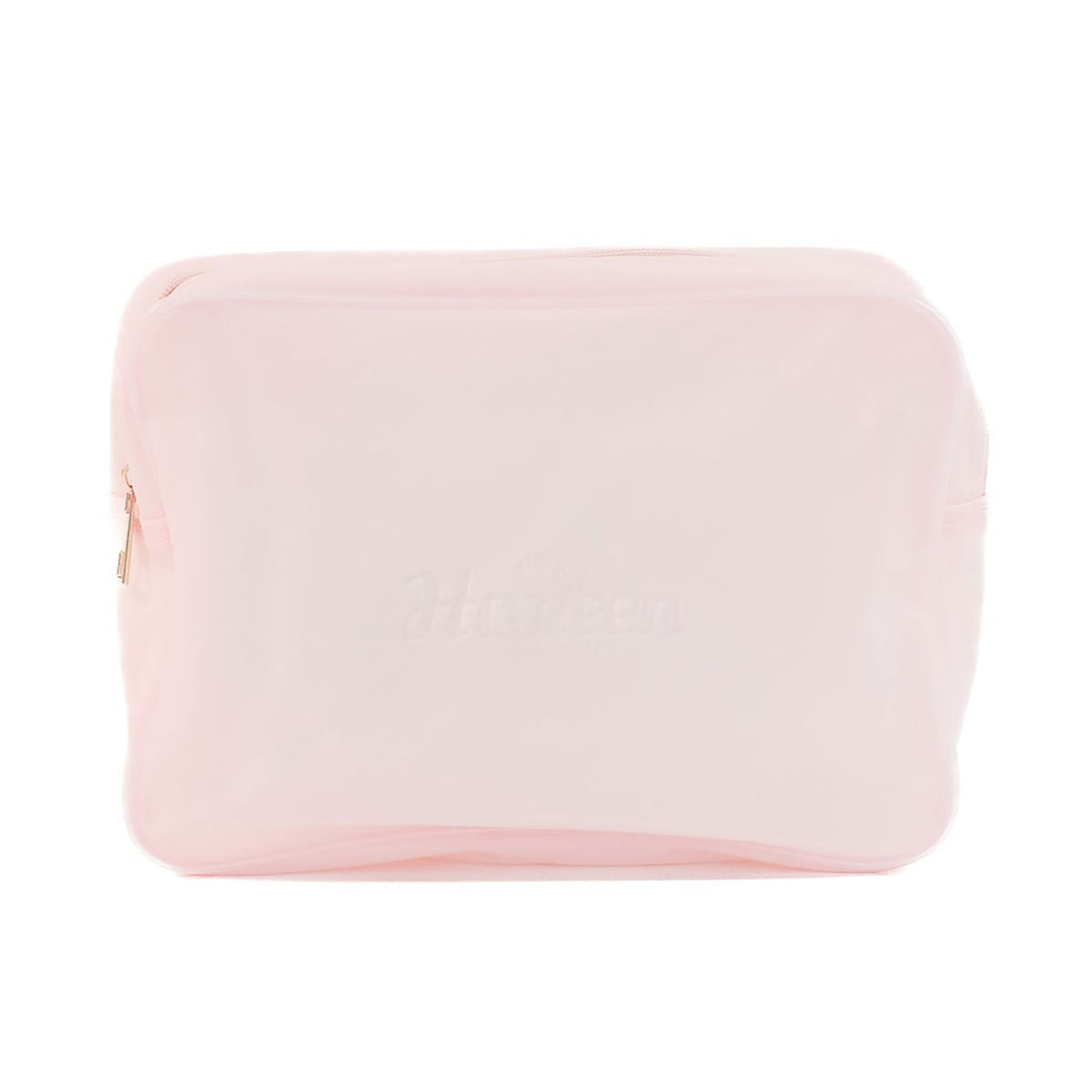 Pink pouch on a white background