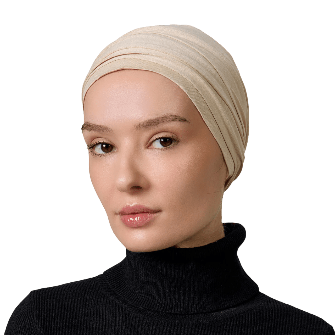 Signature Light Beige Cotton Turban