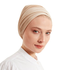 Beige Velvet Turban
