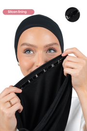 Signature Black Swimming Turban - Silicon Grip