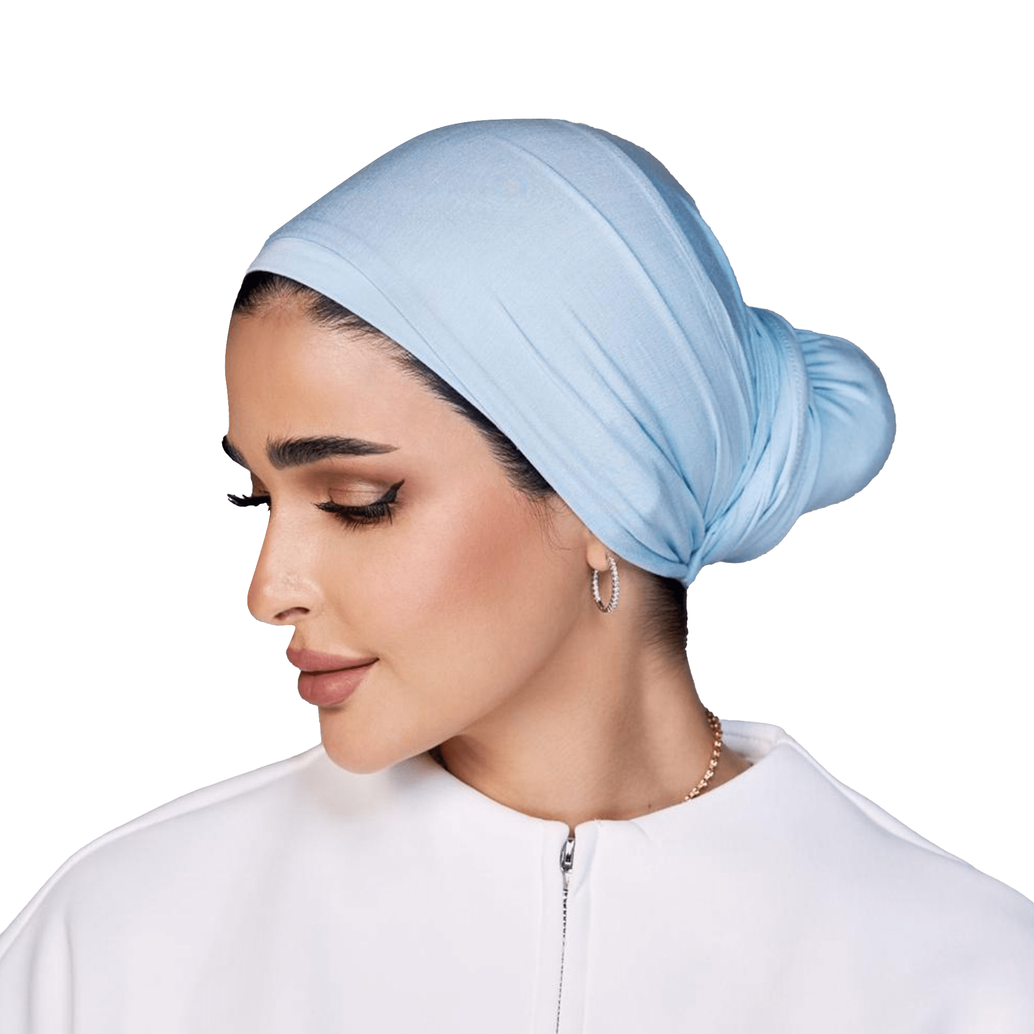 Signature Sky Blue Cotton Turban