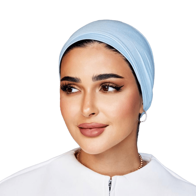 Signature Sky Blue Cotton Turban