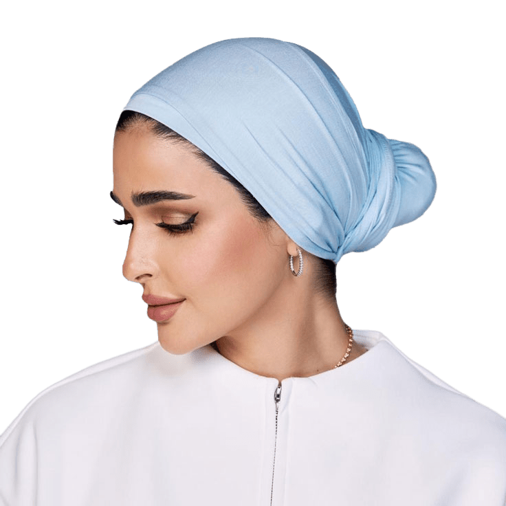 Signature Sky Blue Cotton Turban