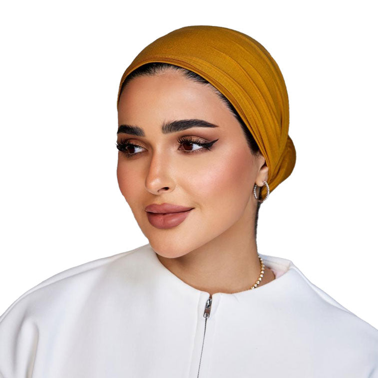 Signature Golden Mustard Cotton Turban