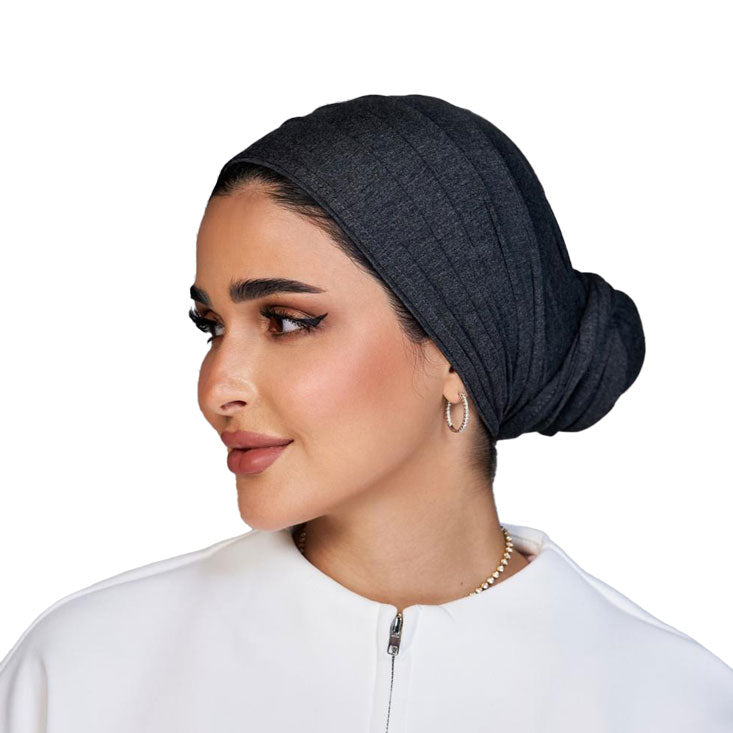 Signature Smoky Ash Cotton Turban
