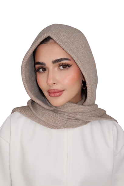 Beige Wool Winter Scarf