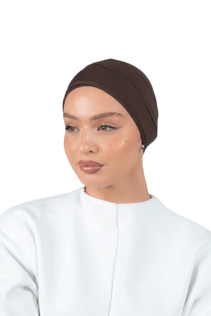 Signature Brown Cotton Turban – Anti Slip Clips