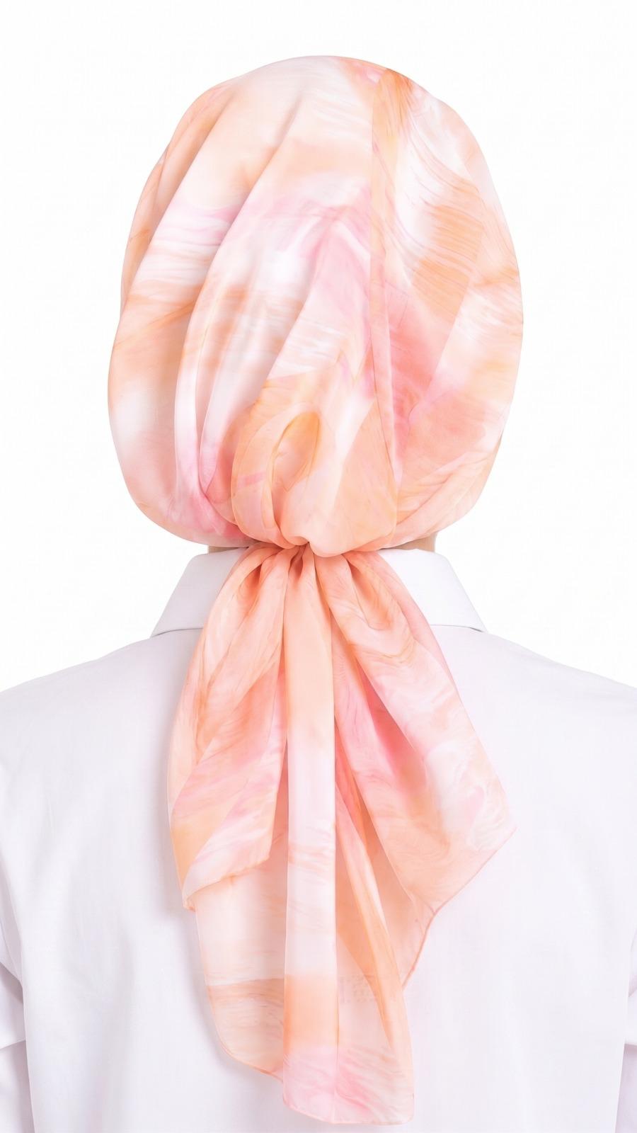 Chiffon Scarf – Blush Waves