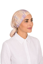 ⁠Chiffon Scarf – Lavender Waves