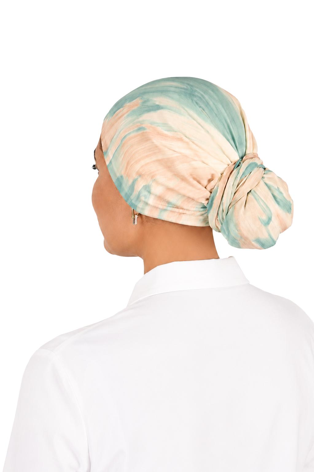 Chiffon Scarf – Mint Waves