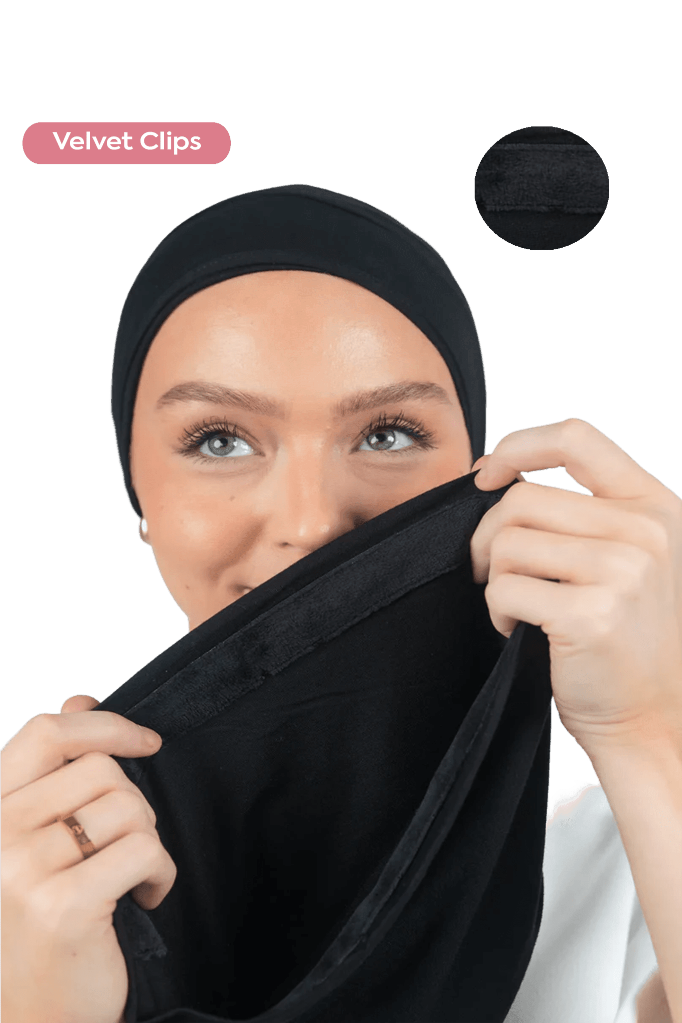 Signature Black Cotton Turban – Velvet Grip