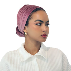 Pink velvet turban