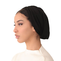 Black Cotton Cap Turban