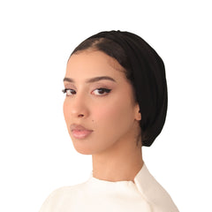 Black Cotton Cap Turban