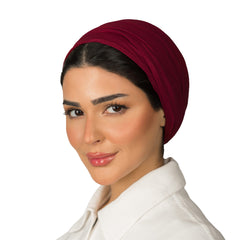 Signature Maroon Cotton Turban