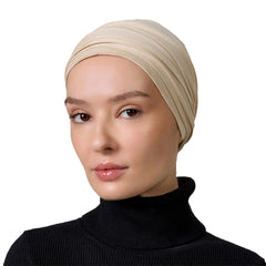 Signature Light Beige Cotton Turban