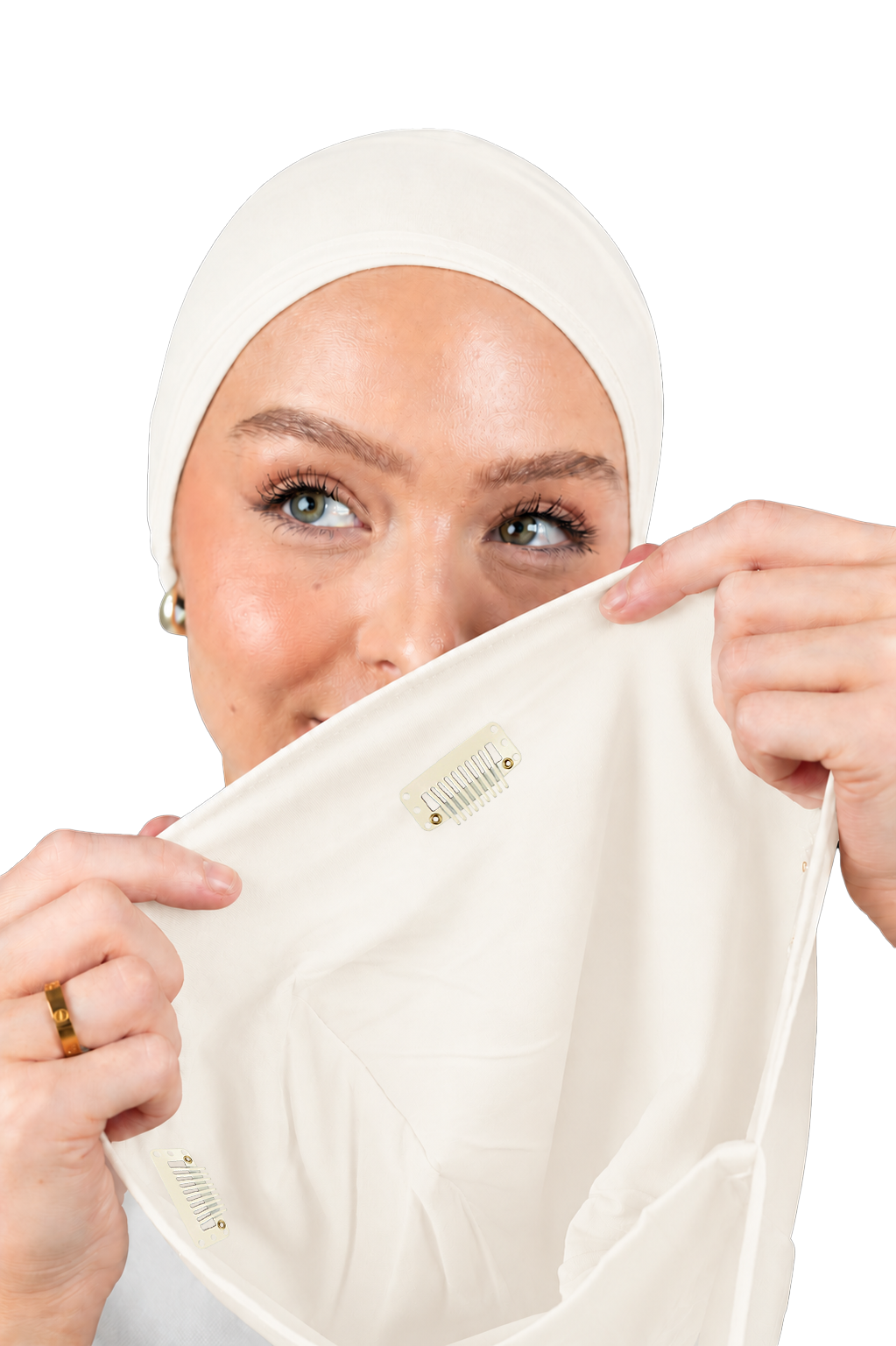 Signature Off White Cotton Turban – Anti Slip Clips