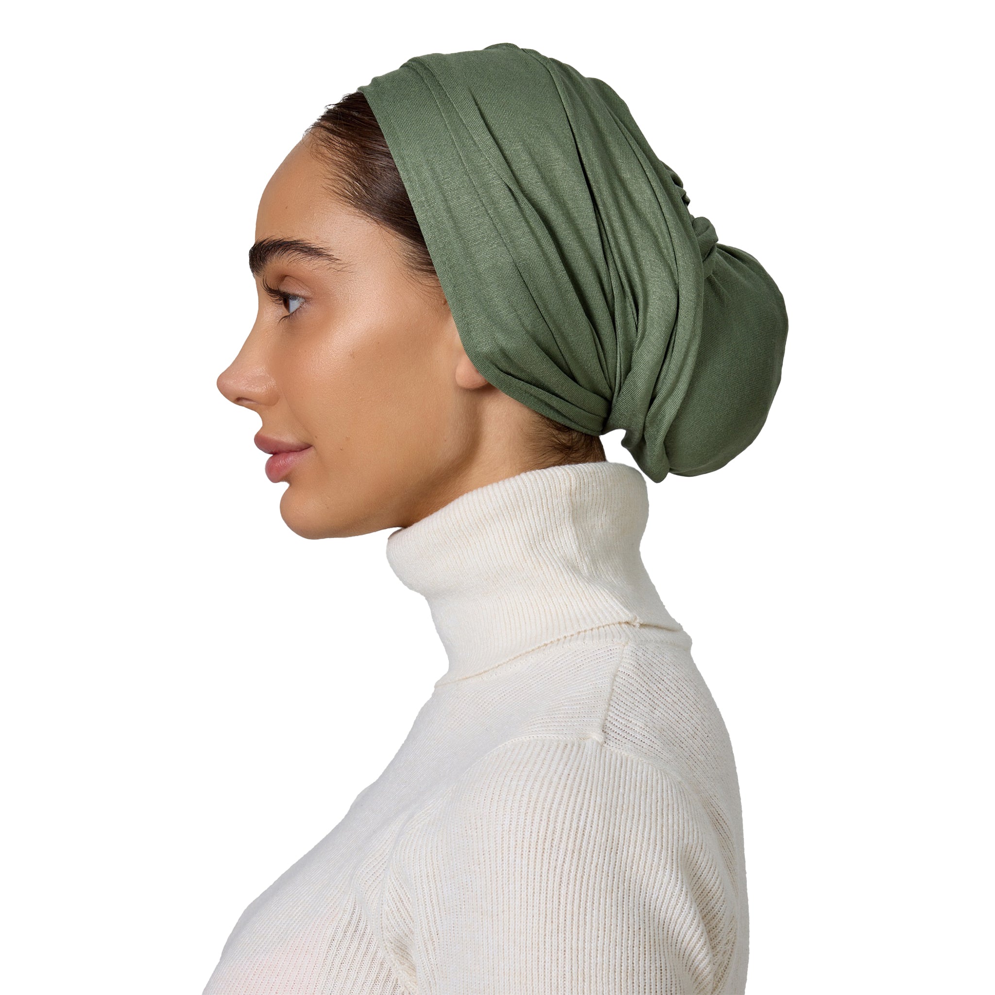 Signature Olive Green Cotton Turban