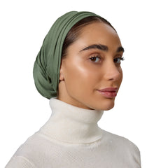 Signature Olive Green Cotton Turban
