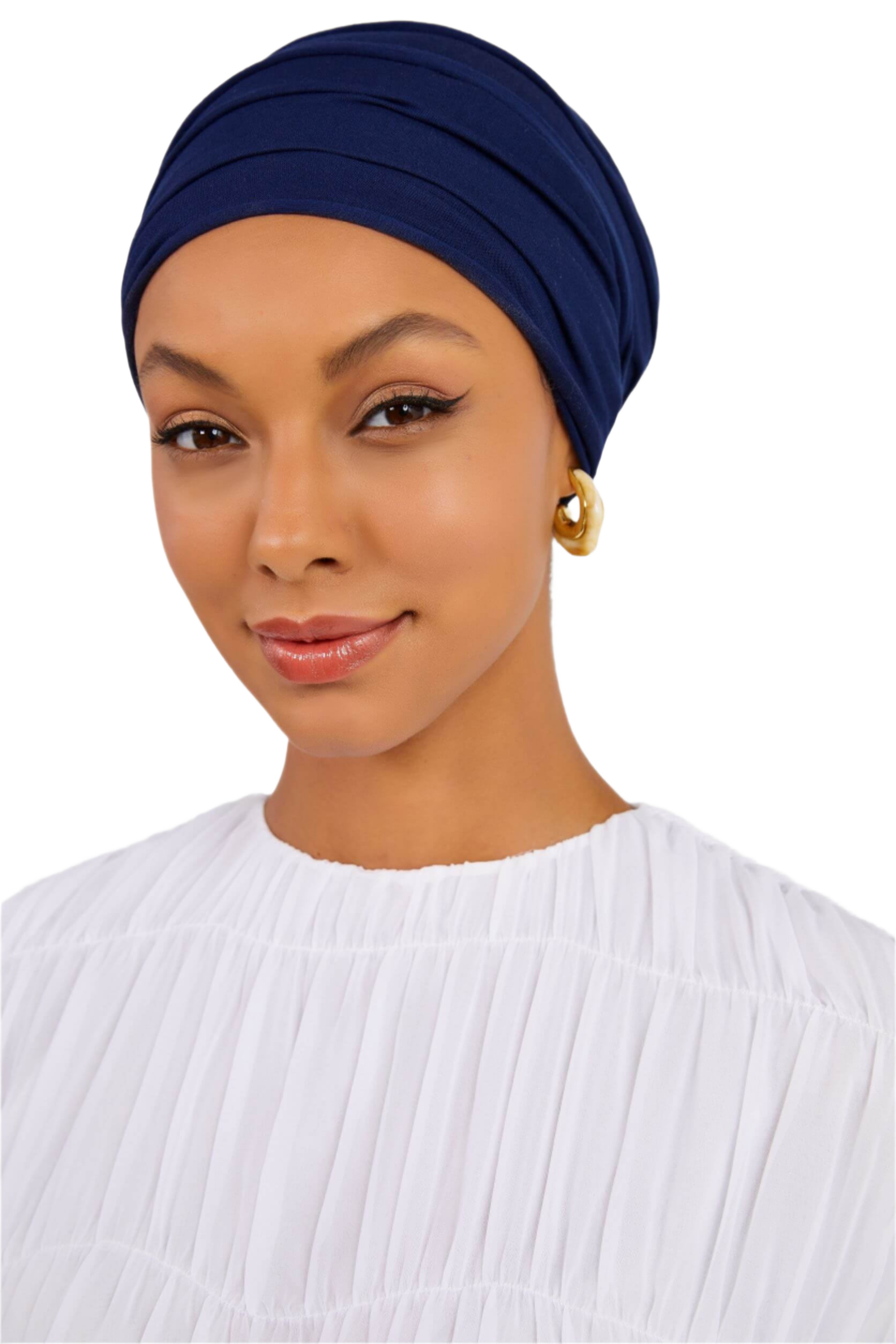 Royal Blue  Cotton Turban - Haneenalsaify