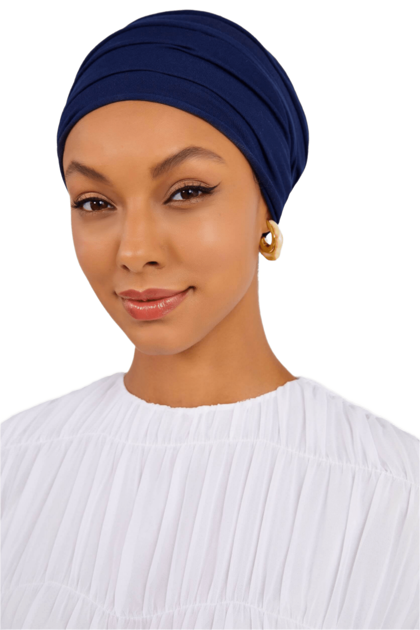 Royal Blue  Cotton Turban - Haneenalsaify