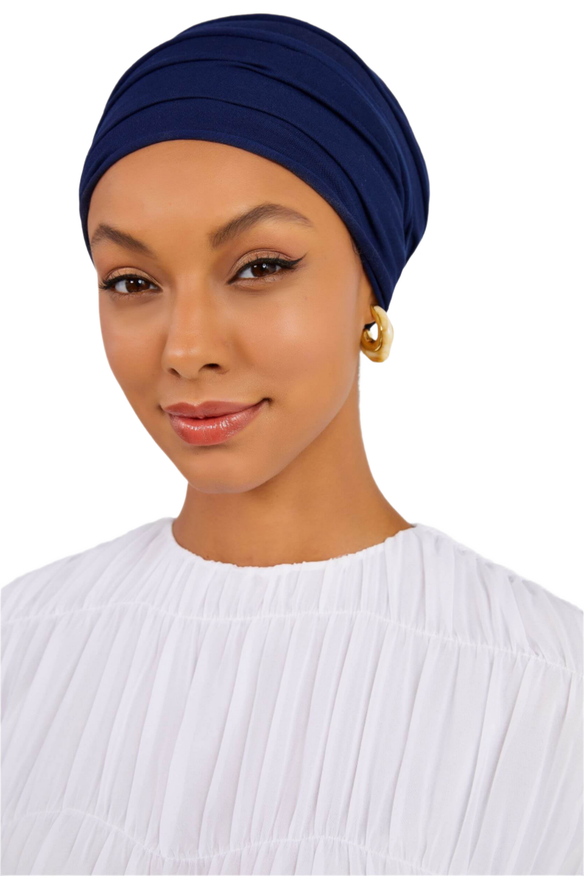 Royal Blue  Cotton Turban - Haneenalsaify