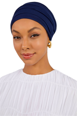 Royal Blue  Cotton Turban - Haneenalsaify