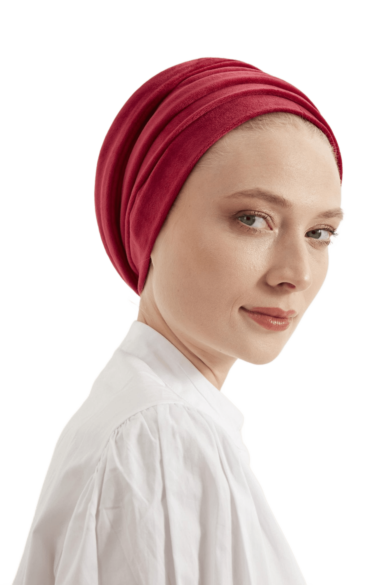 Red Velvet Turban - Haneenalsaify