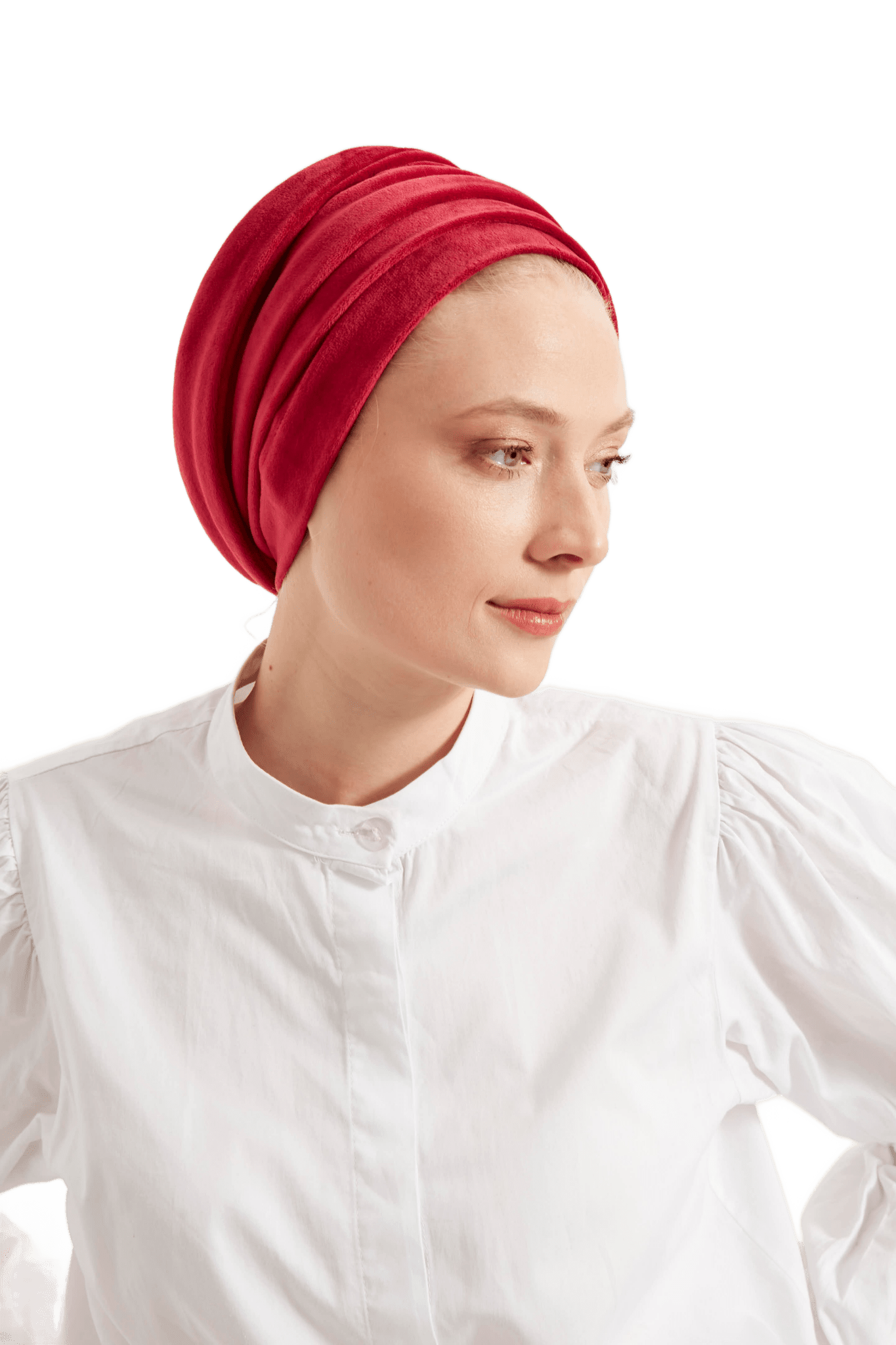 Red Velvet Turban - Haneenalsaify
