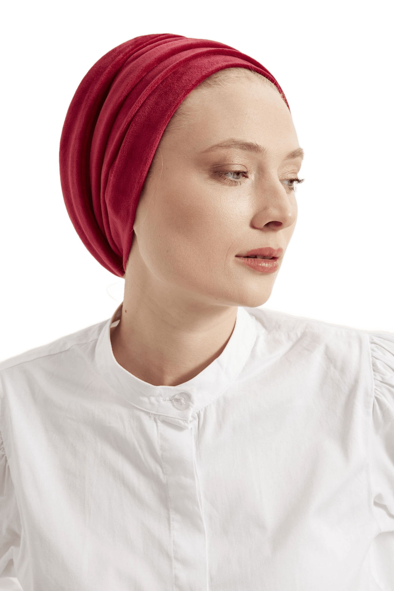 Red Velvet Turban - Haneenalsaify