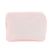 Pink pouch on a white background