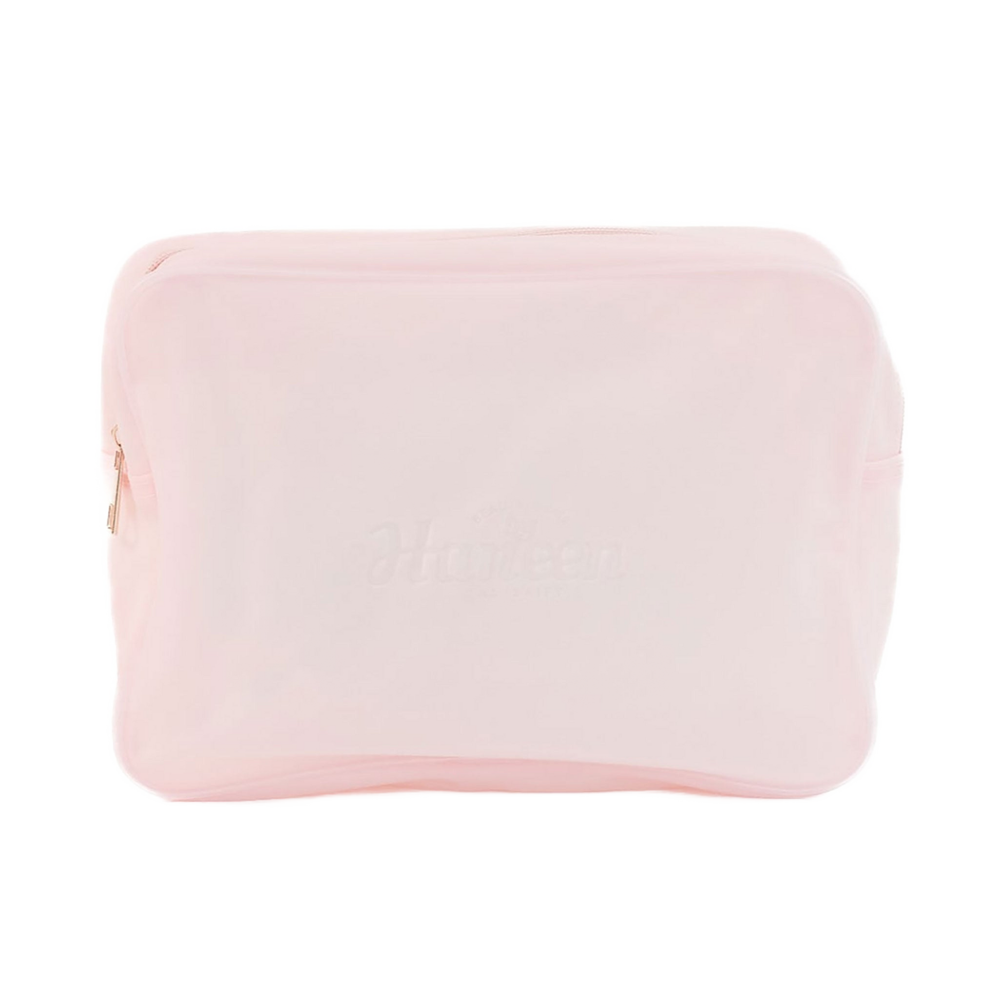Pink pouch on a white background