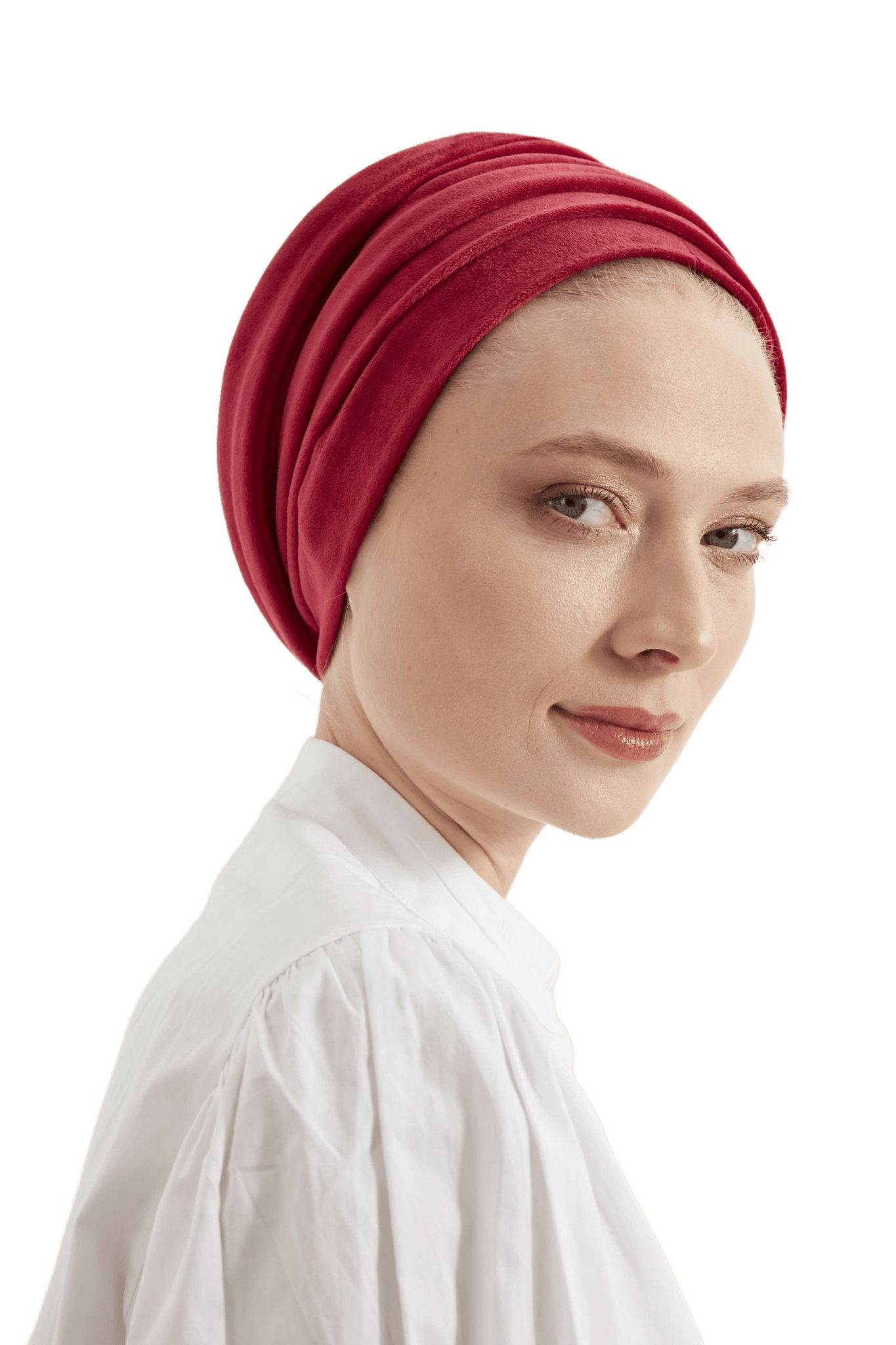 Red Velvet Turban - Haneenalsaify