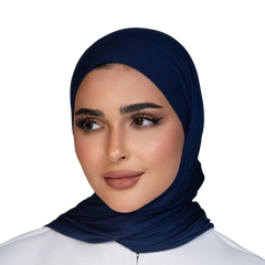 Navy Blue Cotton Scarf