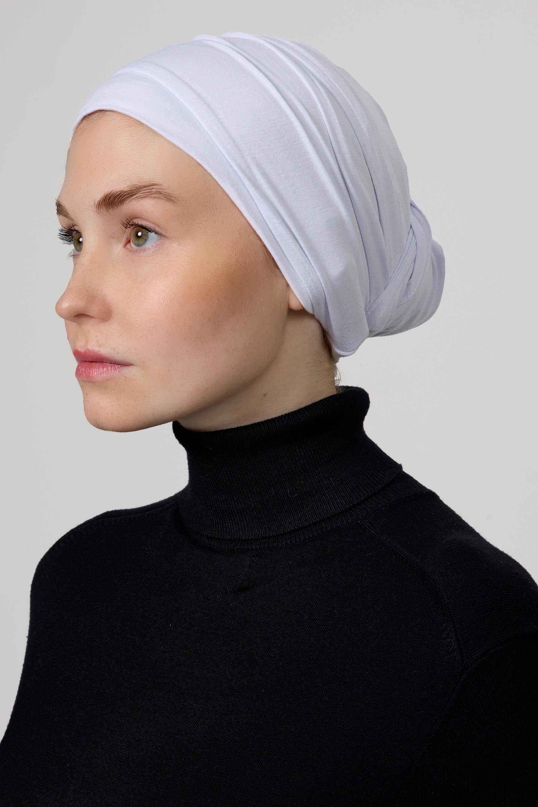 Snow white Cotton Turban - Haneenalsaify