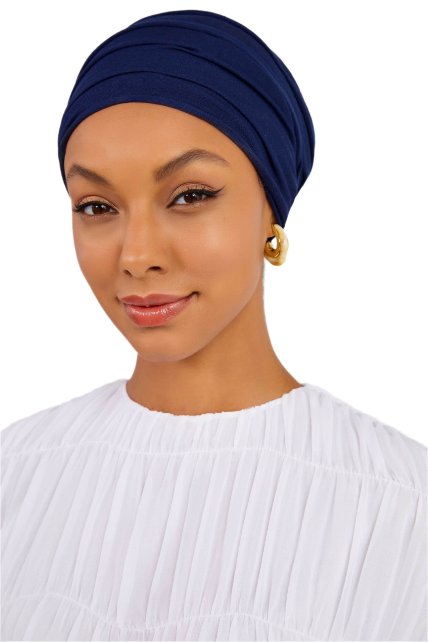 Royal Blue  Cotton Turban - Haneenalsaify